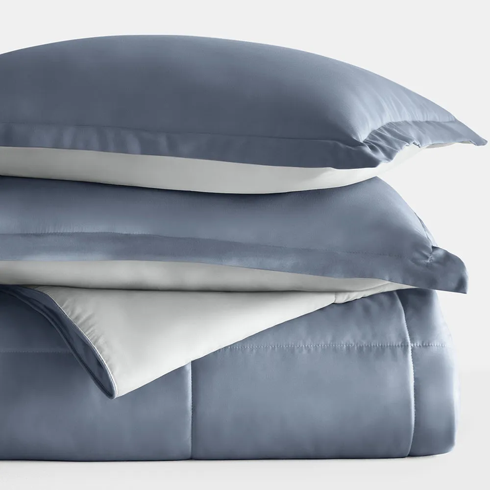 Reversible Down-Alternative Comforter Set - Sale