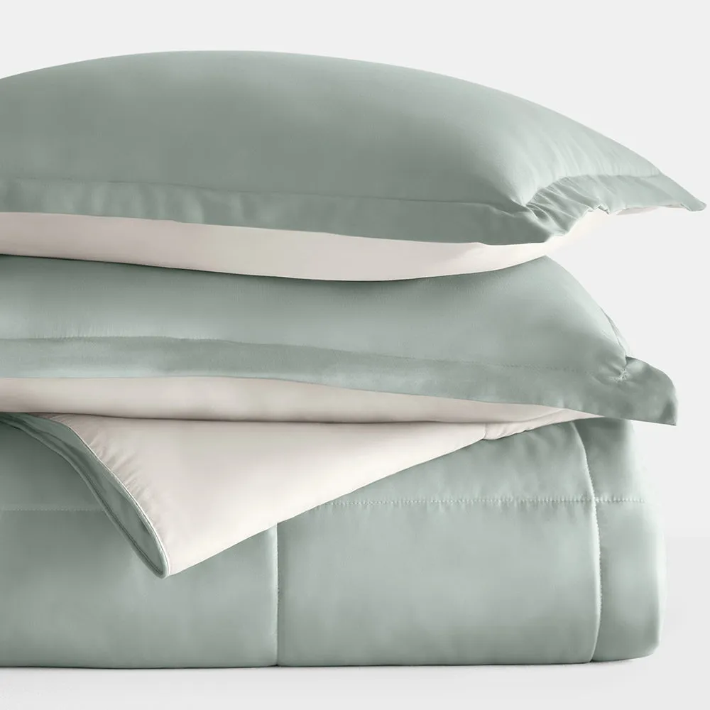 Reversible Down-Alternative Comforter Set - Sale