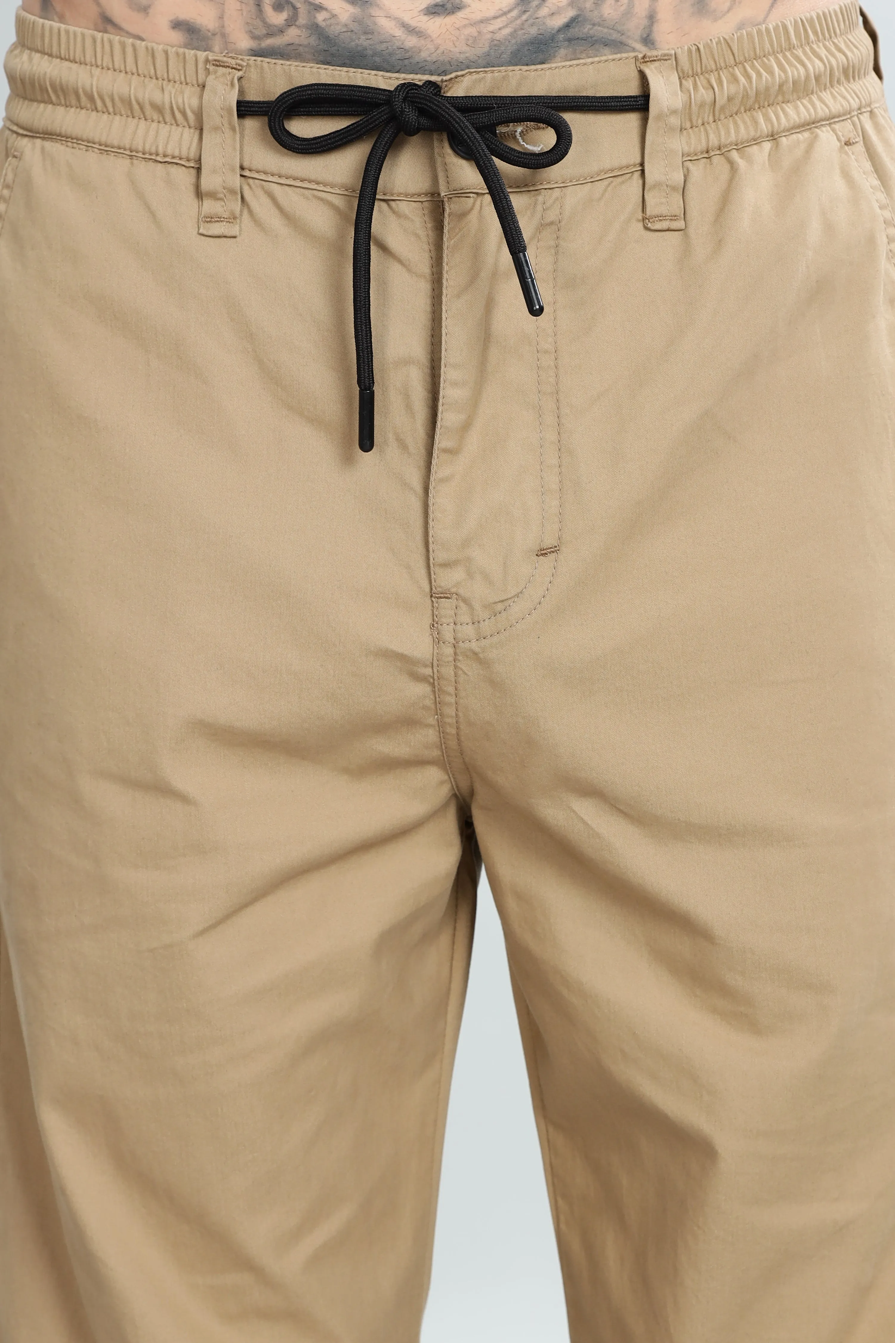 SAINTJONES BEIGE STRAIGHT PANTS.