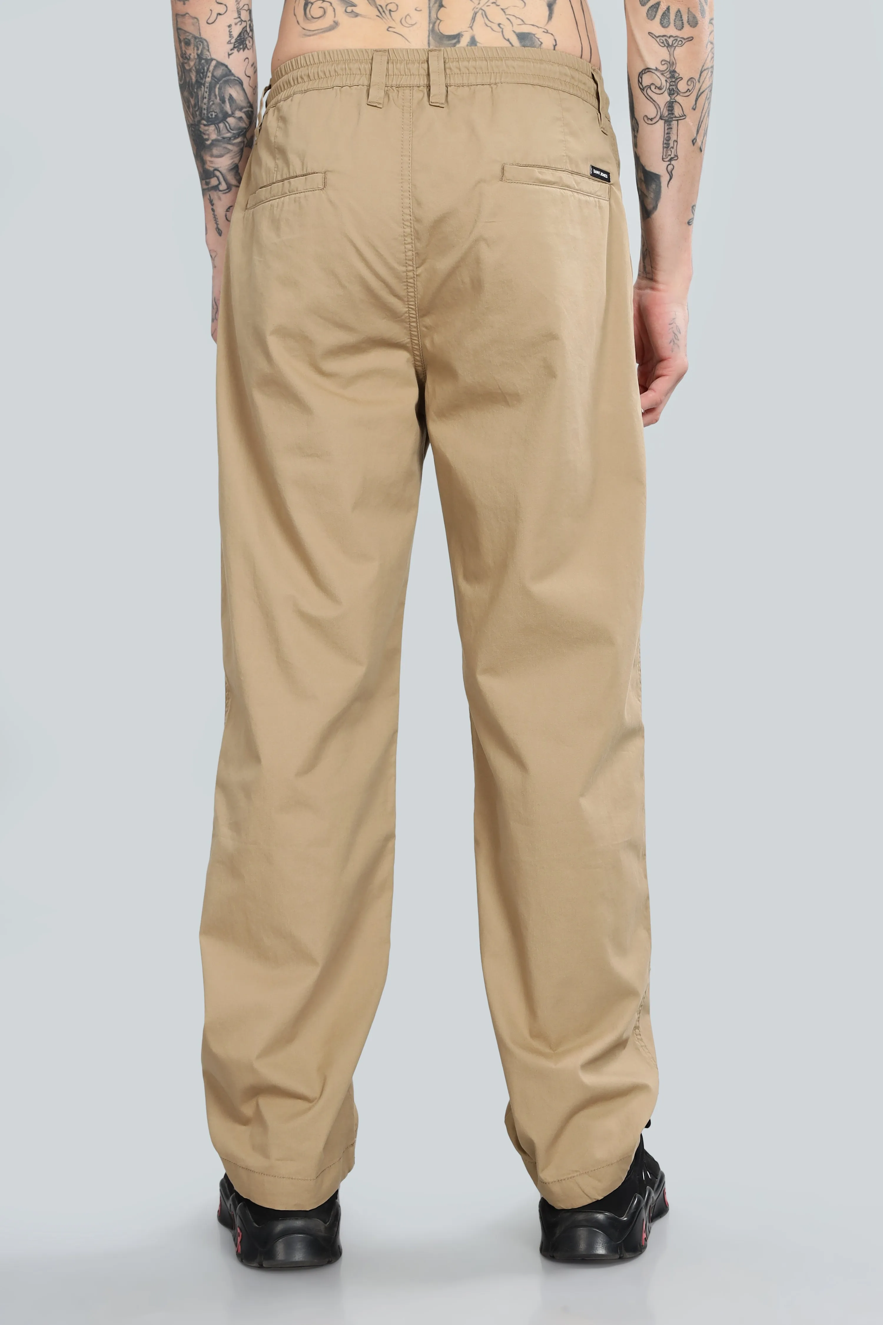 SAINTJONES BEIGE STRAIGHT PANTS.