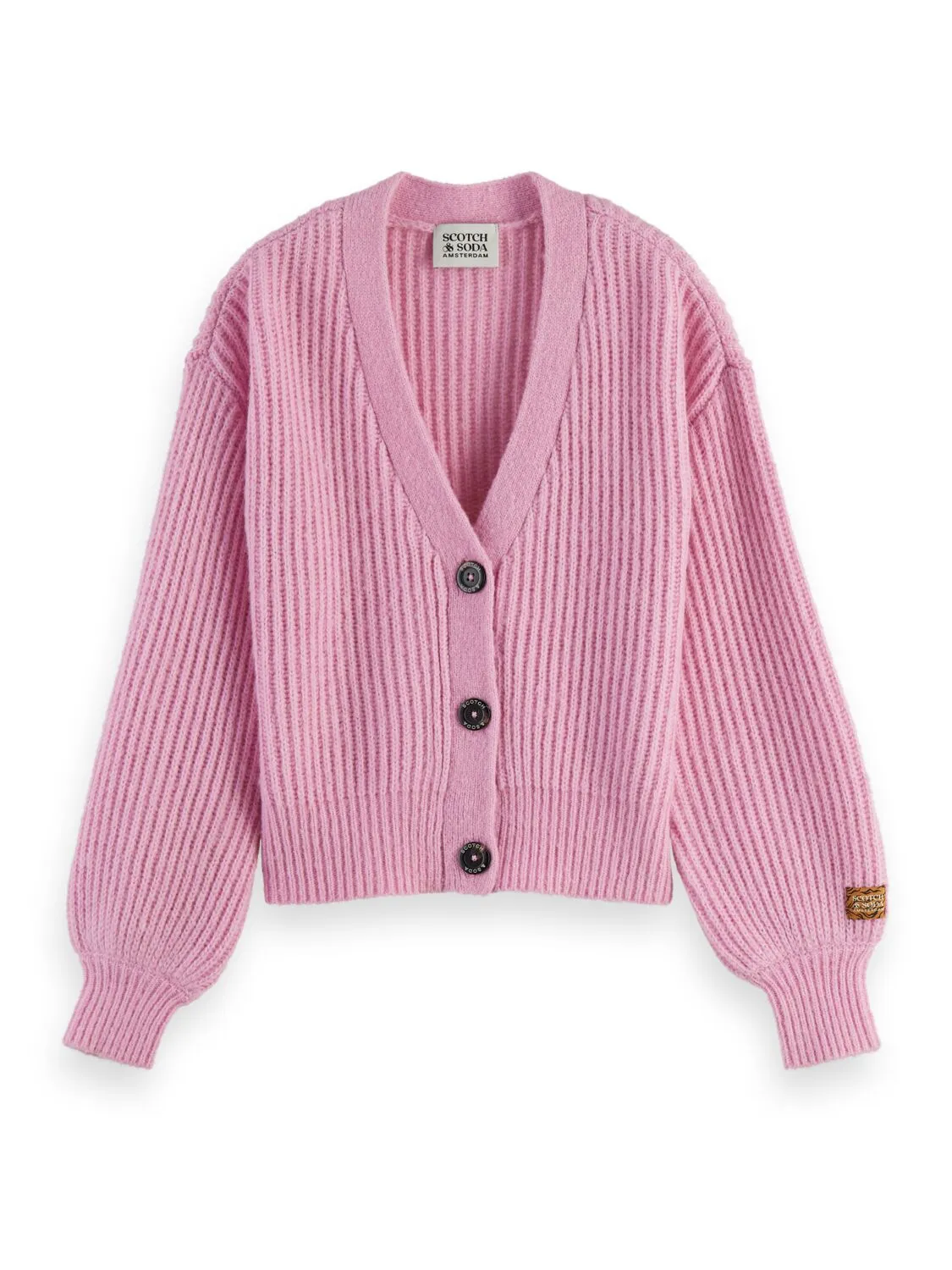 Scotch & Soda V Neck Boxy Knitted Cardigan