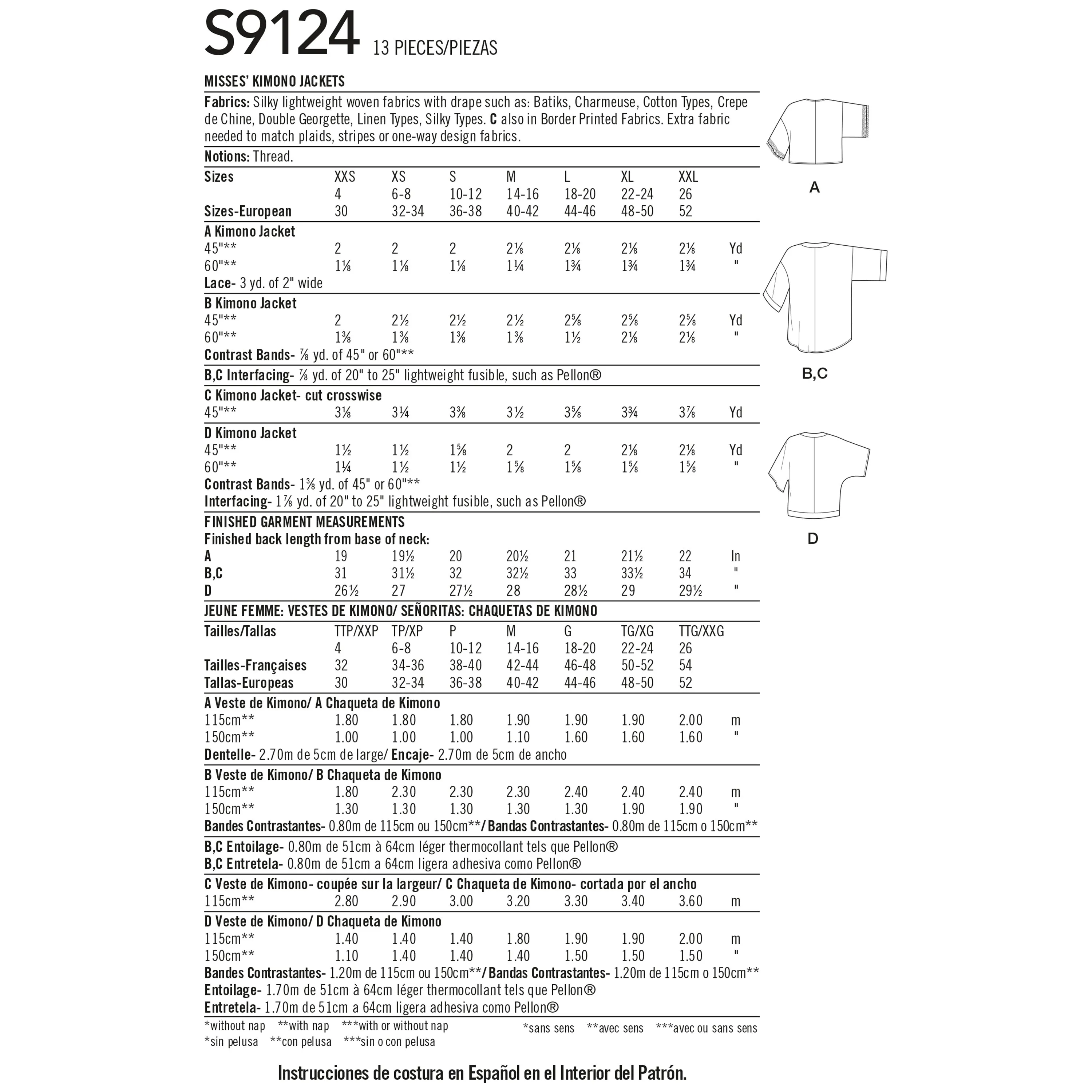 Simplicity Pattern 9124 Misses' Jackets