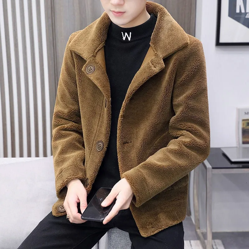 Single-Breasted Woolen Coat