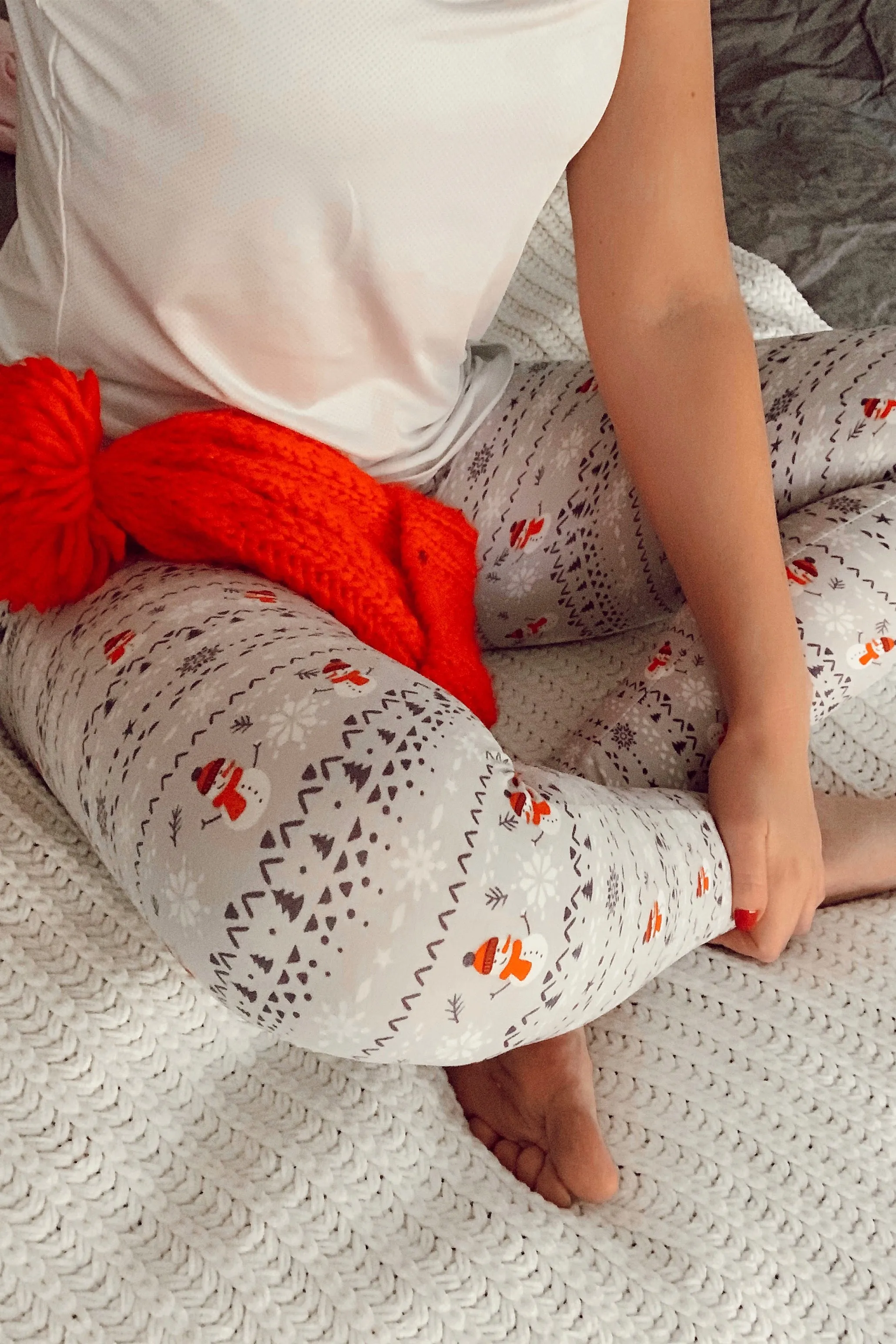 Snowman Print 1" Waist Leggings