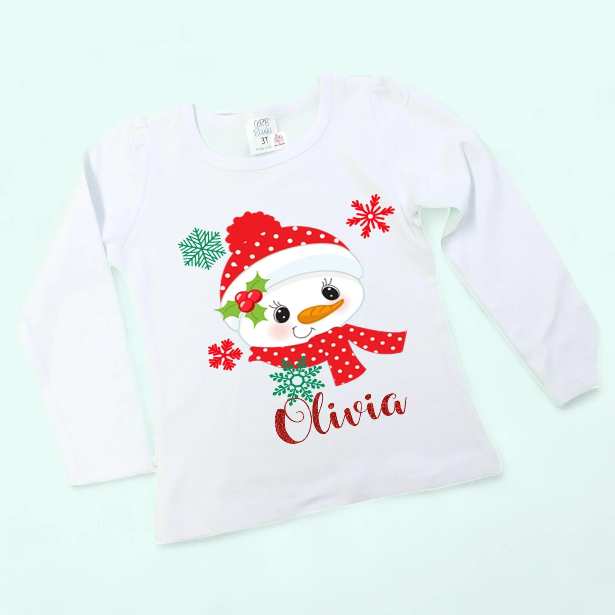 Snowman Shirt Christmas Shirt, Girls Christmas Shirt, Girls Snowman Shirt, Toddler Shirt, Girls Christmas custom shirts