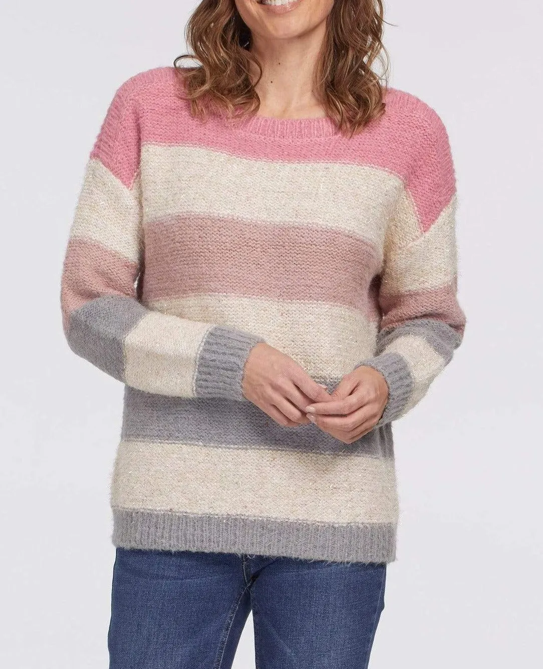 Striped Boat Neck Sweater