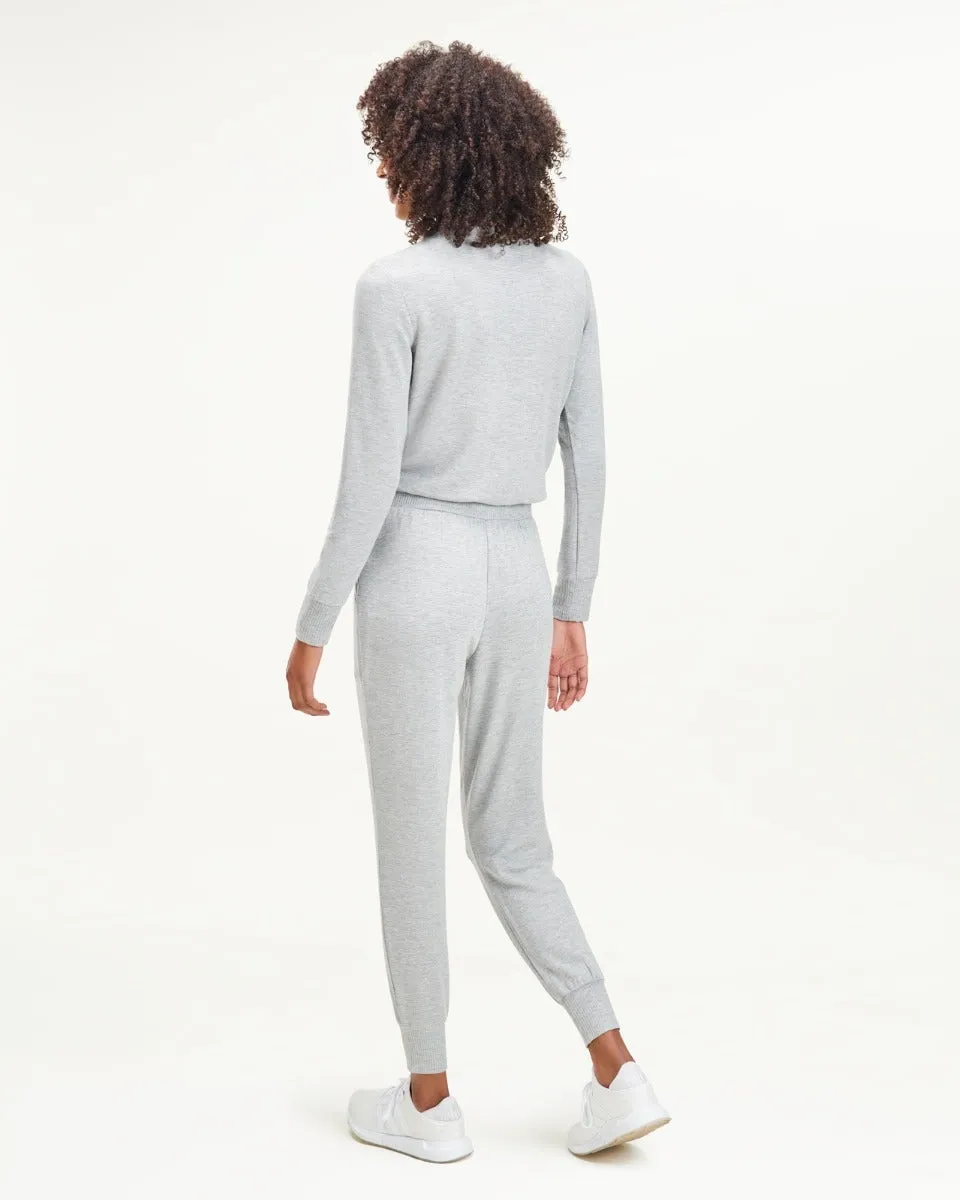 Supersoft Rib Surplice Jumpsuit