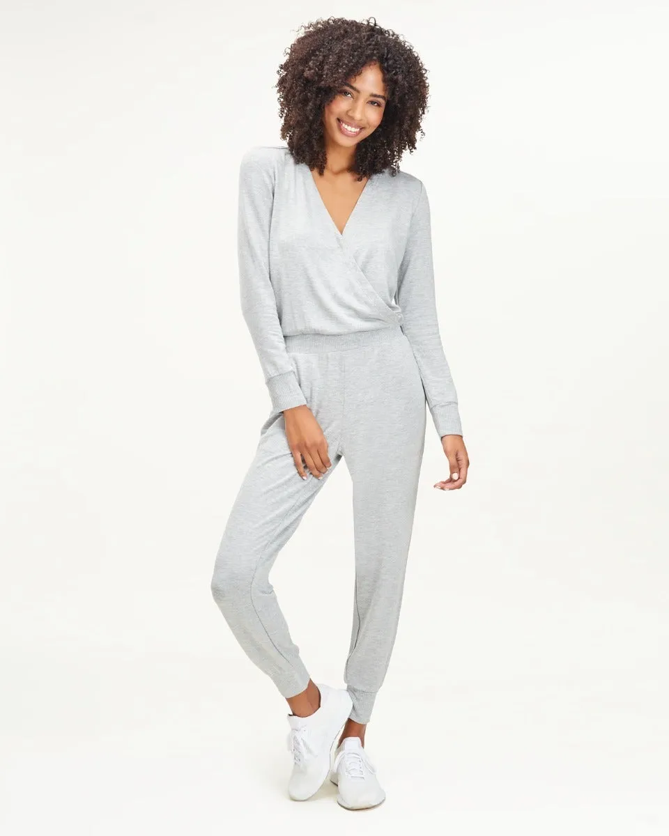 Supersoft Rib Surplice Jumpsuit