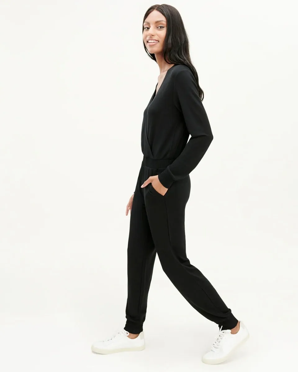 Supersoft Rib Surplice Jumpsuit