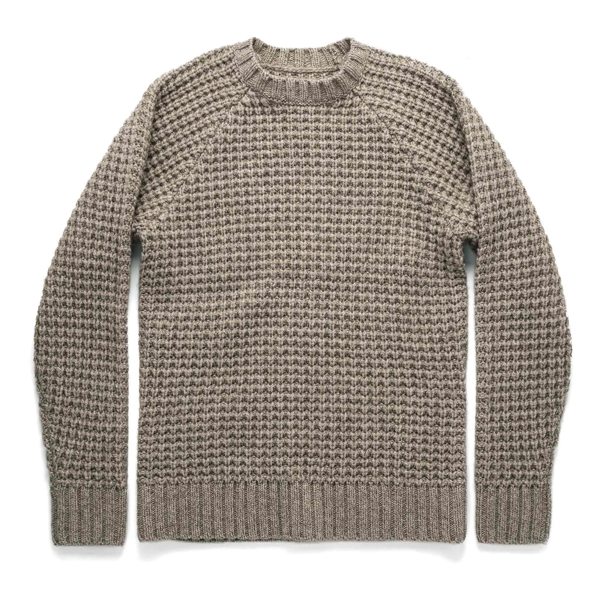 The Fisherman Sweater in Natural Waffle