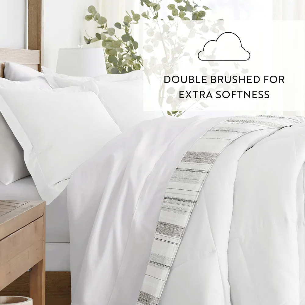 Vertical Stripe Reversible Down-Alternative Comforter Set - 12 Days of Deals