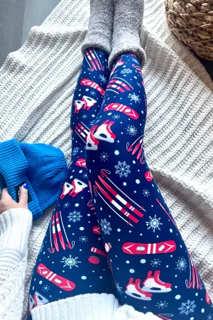 Winter Sports Print Leggings