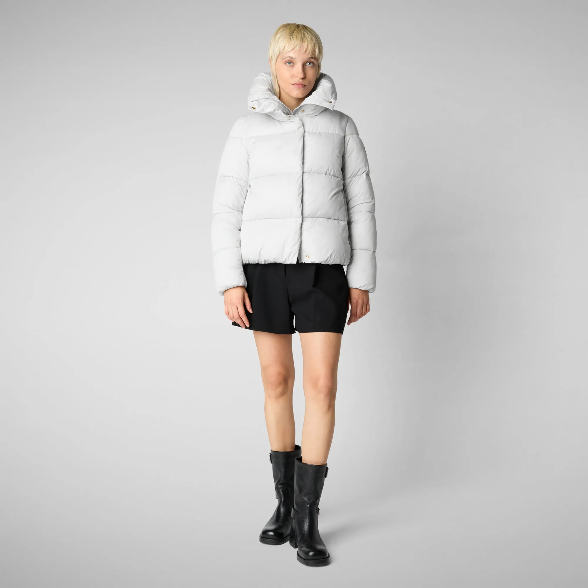 Women's animal free Puffer jacket Felicity in FOG GREY