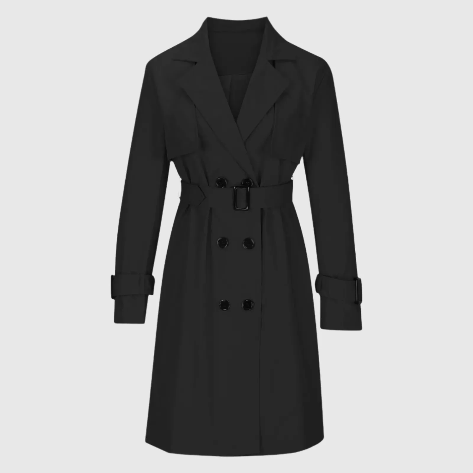 Women's Casual Double Breasted Trench Coat