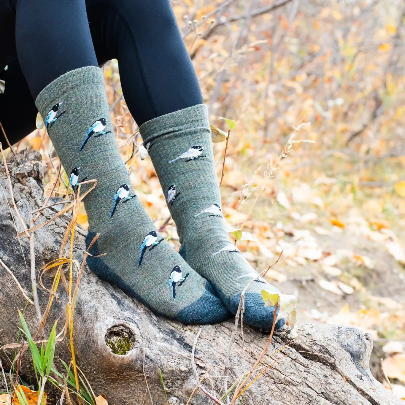 Women's Chickadee & Magpie Merino Wool Socks