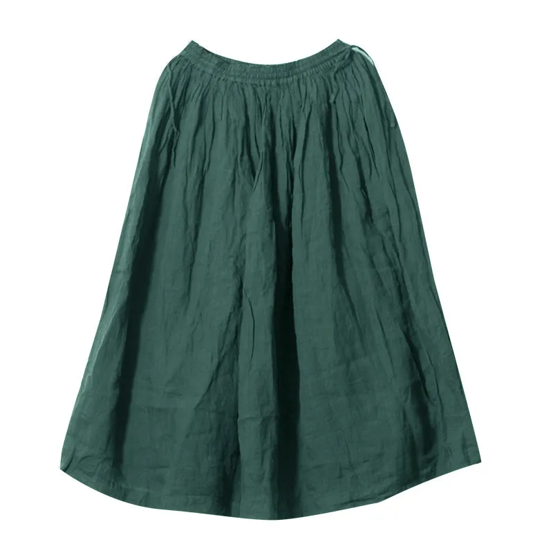 Women's Skirts Summer Linen Skirt  GU98403