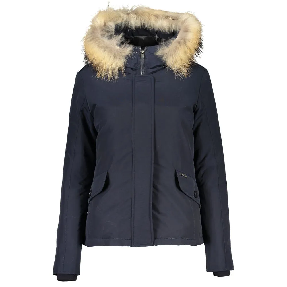 Woolrich Dark Blue Cotton Jackets & Coat